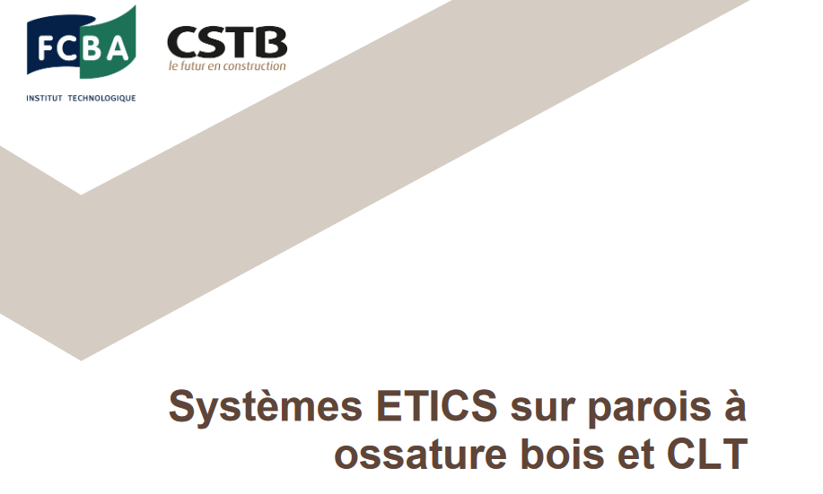 Document PDF sur les systèmes ETICS sur parois à ossature bois et CLT