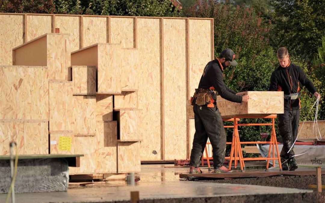 Construction d'un bâtiment à ossature bois